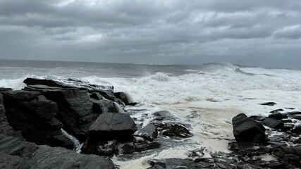 Stormy Sea, Rocky Coast