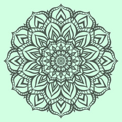 abstract mandala art circular motif design round traditional ornament for web or print vector element