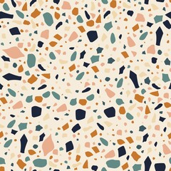 Vector seamless pattern. Terrazzo surface