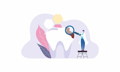Dental esthetic clinic abstract concept vector illustration