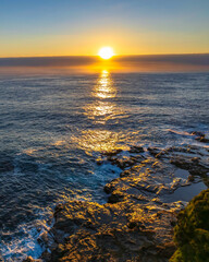 Early morning aerial seascape