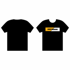 Vector graphic illustration, simple GOOD MORNING t-shirt design for printing, sticker, t-shirt.