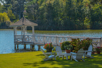 A beautiful view of the Gazebo on Silver Lake in Rehoboth Beach, Sussex County, Delaware