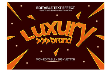 Luxury brand text effect design template