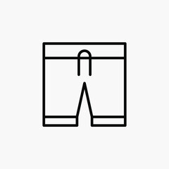 Shorts line icon design concept 