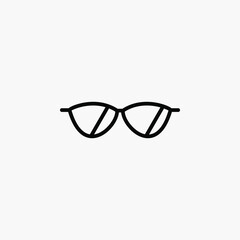 Sunglasses, eyeglasses, glasses line icon design concept 