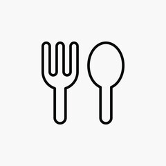 Restaurant, food, kitchen line icon design concept 