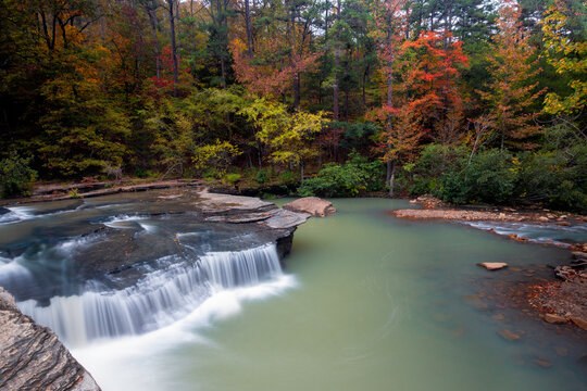 Haw Creek Waterfall with Autumn Color