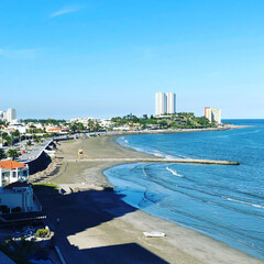 LANDSCAPE OF BOCA DEL RIO BEACH IN VERACRUZ, MEXICO 