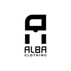 Letter A with shirt symbol logo design for apparel cloth and shirt screen printing