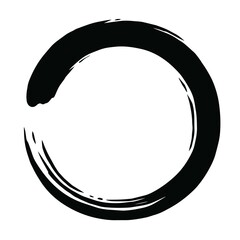 Enso Zen Circle Brush Logo Vector Logo Illustration