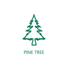 Pine Tree icon. Trendy flat vector Pine Tree icon on white background, vector illustration can be use for web and mobile