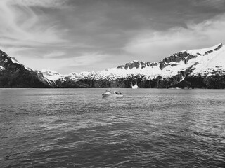 lake and mountains