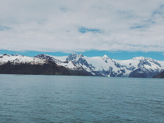 lake and mountains