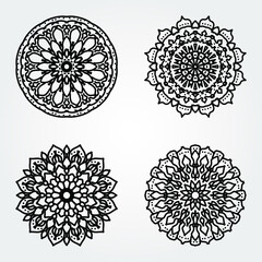 Collection decorative concept abstract mandala illustration. EPS 10