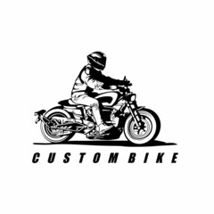 motorcycle logo design vector art