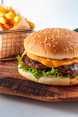 burger, hamburger on a white background