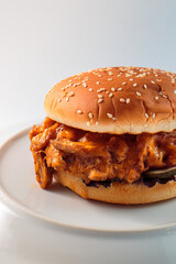 burger, hamburger on a white background