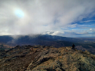 clouds over the mountains