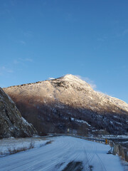 snow covered mountains