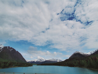 lake and mountains