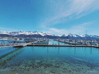 view of the harbor of kotor country
