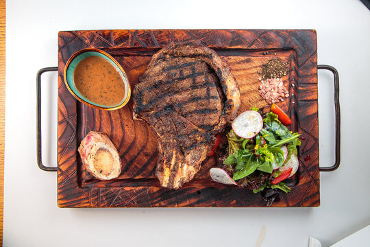 steak on the background of a bula