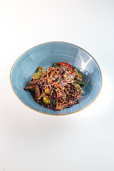 Salad on a white background