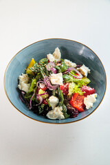 Salad on a white background