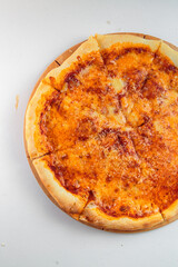 white background pizza 