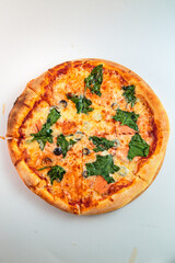 pizza with greens