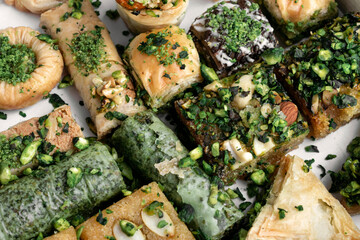 baklava middle eastern sweet dessert pastry cakes in istanbul turkey