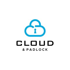 Clean and unique logo about cloud and secure, lock.
EPS 10, Vector.