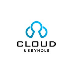 Clean and unique logo about cloud and secure, lock.
EPS 10, Vector.