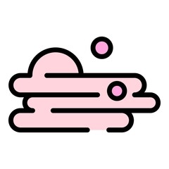 Digestion stomach liquid icon. Outline digestion stomach liquid vector icon color flat isolated
