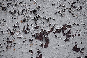 Rusty metal damaged by corrosion. Old metal texture.