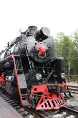 Details of old engine locomotive