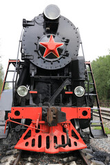 View of old steam locomotive