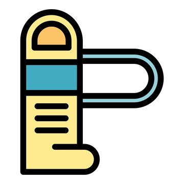 recommend clip art: Card turnstile icon. Outline card turnstile vector icon color flat isolated
