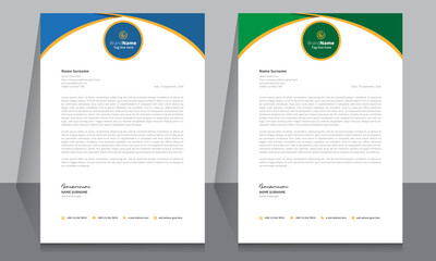 Letterhead format template, business style letterhead design template. Company letterhead template designs.