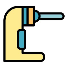 Secure turnstile icon. Outline secure turnstile vector icon color flat isolated