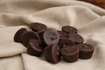 Dark chocolate peanut butter cups