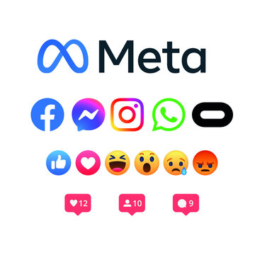 Metavers all apps icons logos , faceook, instagram messenger, portal, facebook portal, oculus, facebook apps, meta apps, from meta, from facebook, applications, 