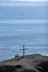 Cross over the ocean where homes slid into sea