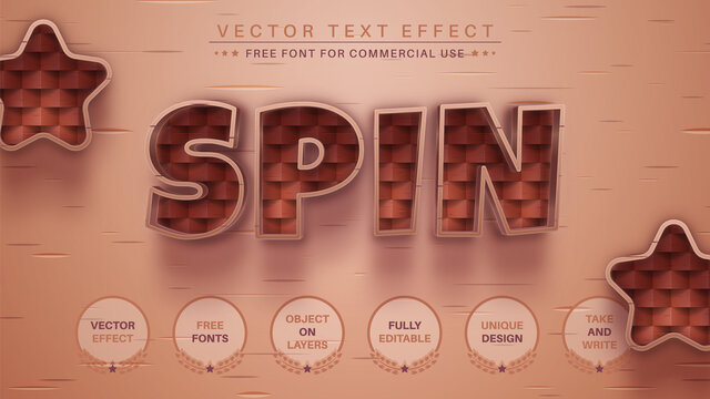 Wood Weaving - Editable Text Effect, Font Style