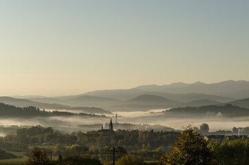 Mgły nad Lutowiskami - Bieszczady 