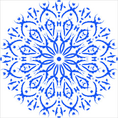 Vector snowflakes blue patterns