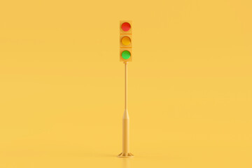 3d rendering different traffic light