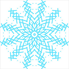 Vector snowflakes blue patterns
