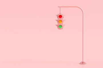 3d rendering different traffic light